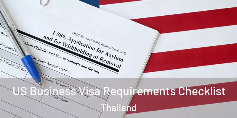 US Business Visa Requirements Checklist Thailand
